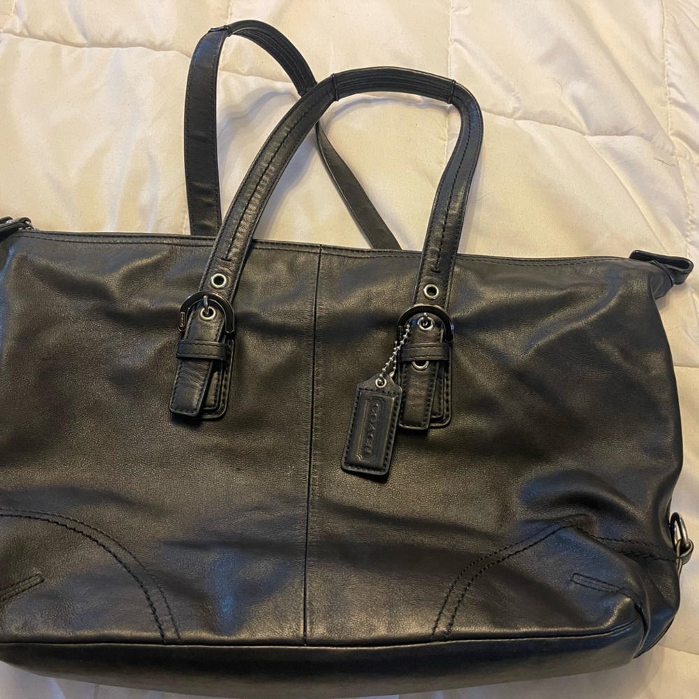 Coach Black Leather Soho Satchel Tote Bag #17220